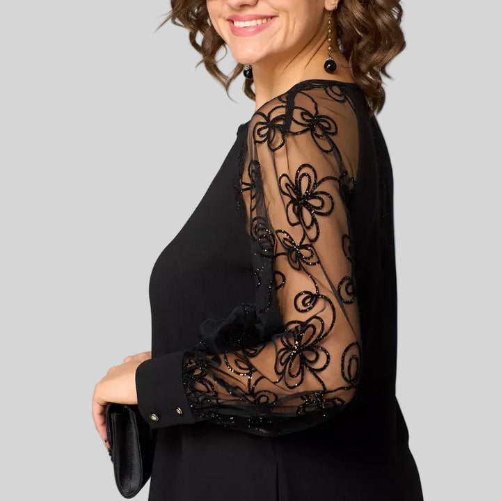 Barbara | Elegant Black Lace Dress