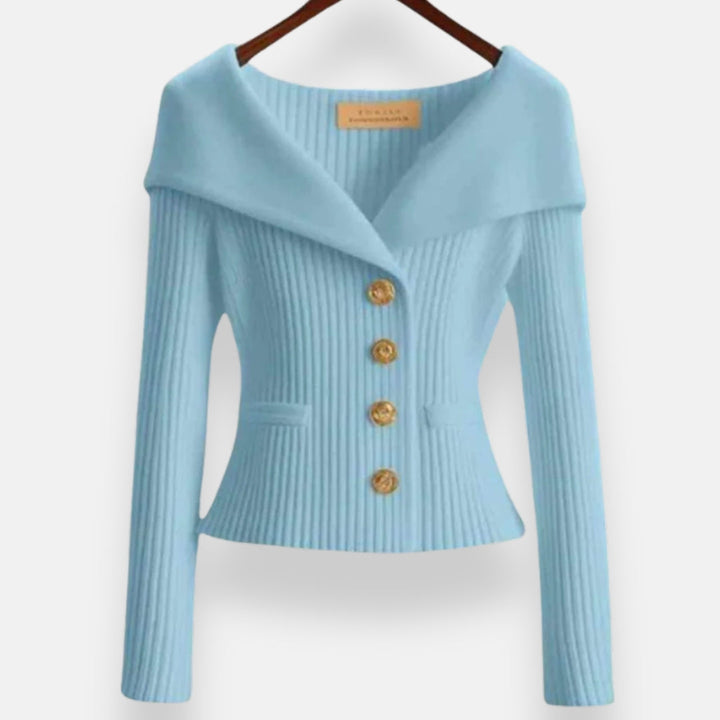 Ivy | Wide collar cardigan