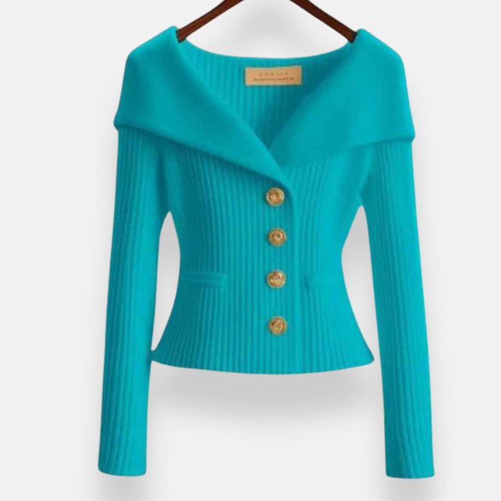 Ivy | Wide collar cardigan