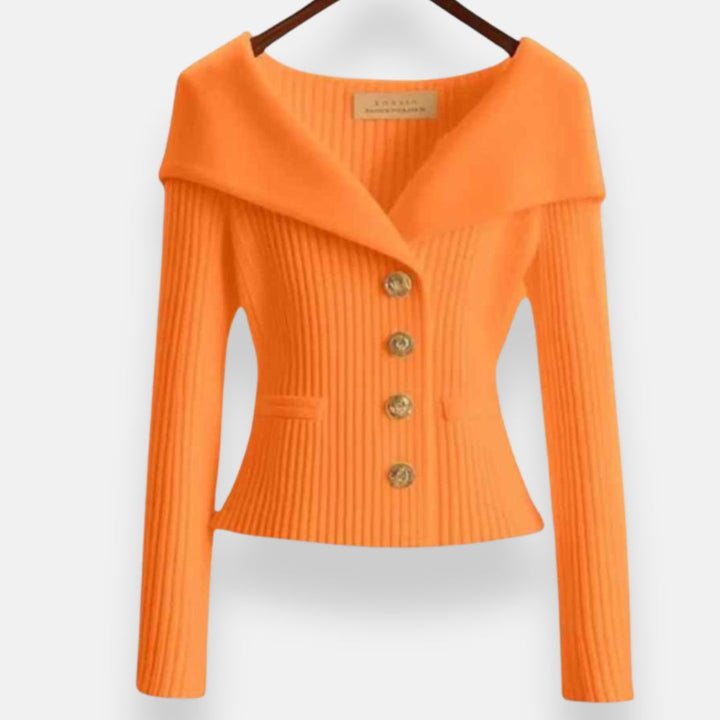 Ivy | Wide collar cardigan