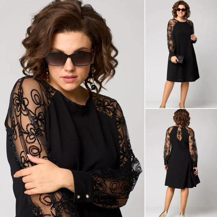 Barbara | Elegant Black Lace Dress