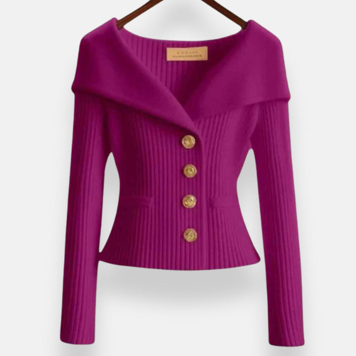 Ivy | Wide collar cardigan