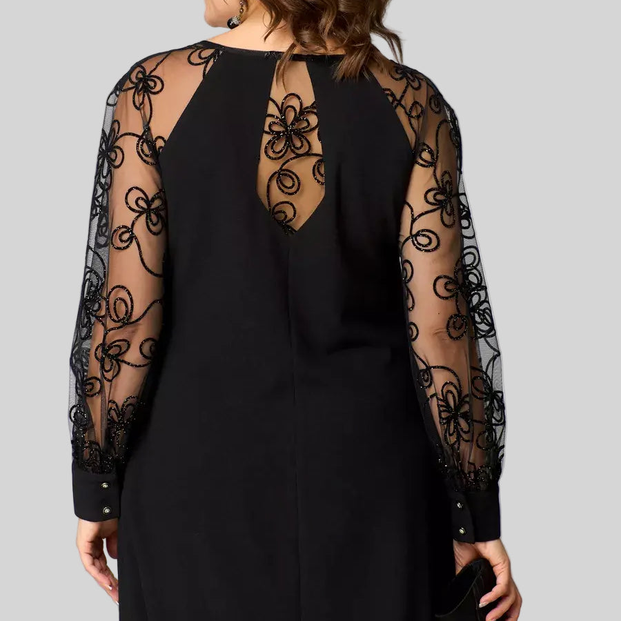 Barbara | Elegant Black Lace Dress