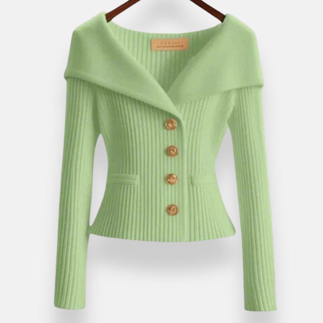 Ivy | Wide collar cardigan