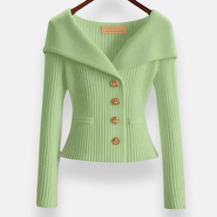 Ivy | Wide collar cardigan