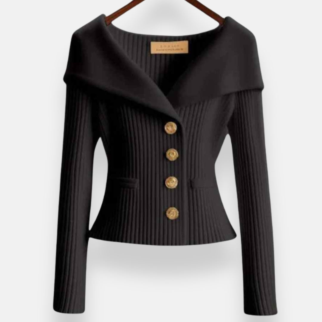 Ivy | Wide collar cardigan