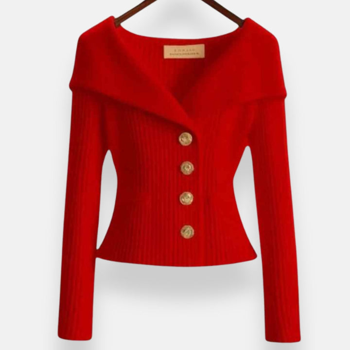 Ivy | Wide collar cardigan