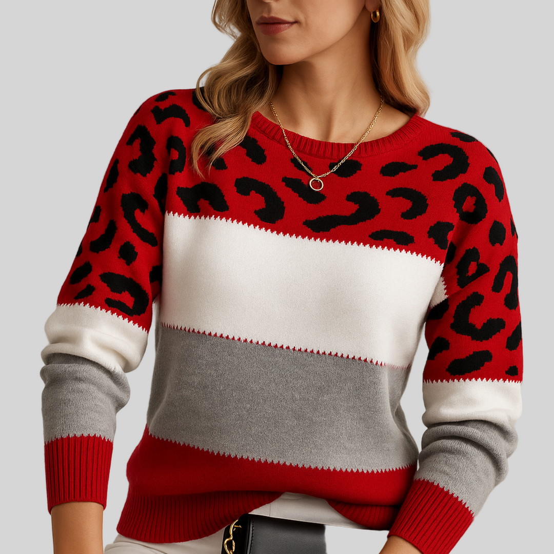 Elena | Elegant Leopard Sweater