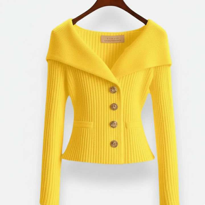 Ivy | Wide collar cardigan