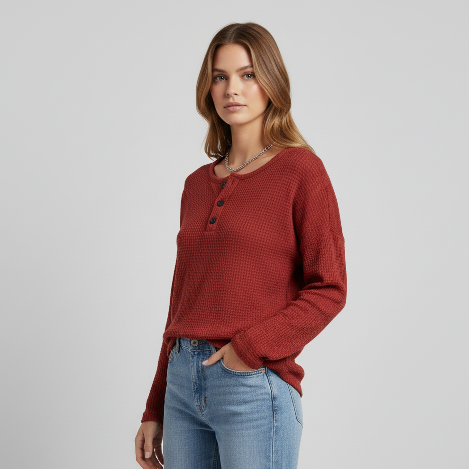 Pamelia | Waffle Knit Sweater