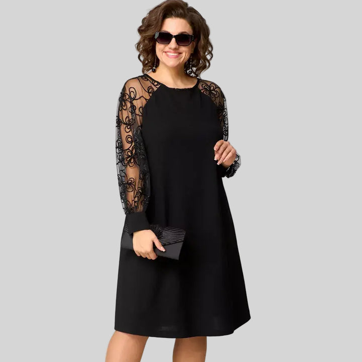 Barbara | Elegant Black Lace Dress