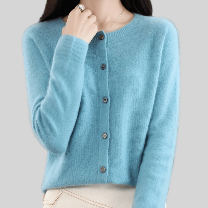Anna | Wool Women’s O - Neck Knitted Sweater - MAISON EMILY