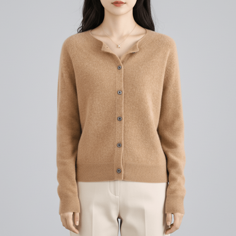 Avani | Wool Women’s O - Neck Knitted Sweater - MAISON EMILY