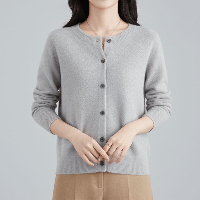 Avani | Wool Women’s O - Neck Knitted Sweater - MAISON EMILY