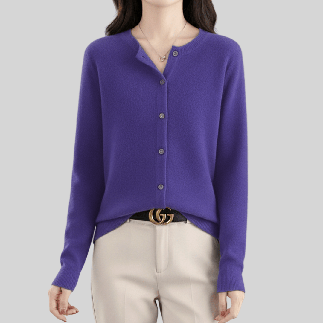 Avani | Wool Women’s O - Neck Knitted Sweater - MAISON EMILY