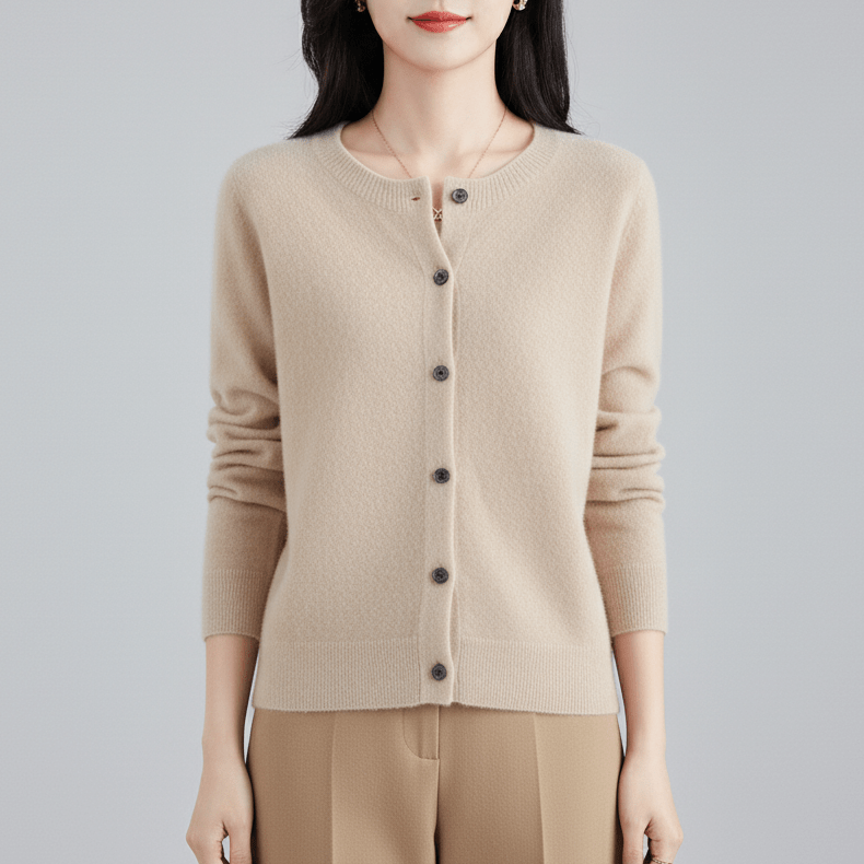 Avani | Wool Women’s O - Neck Knitted Sweater - MAISON EMILY