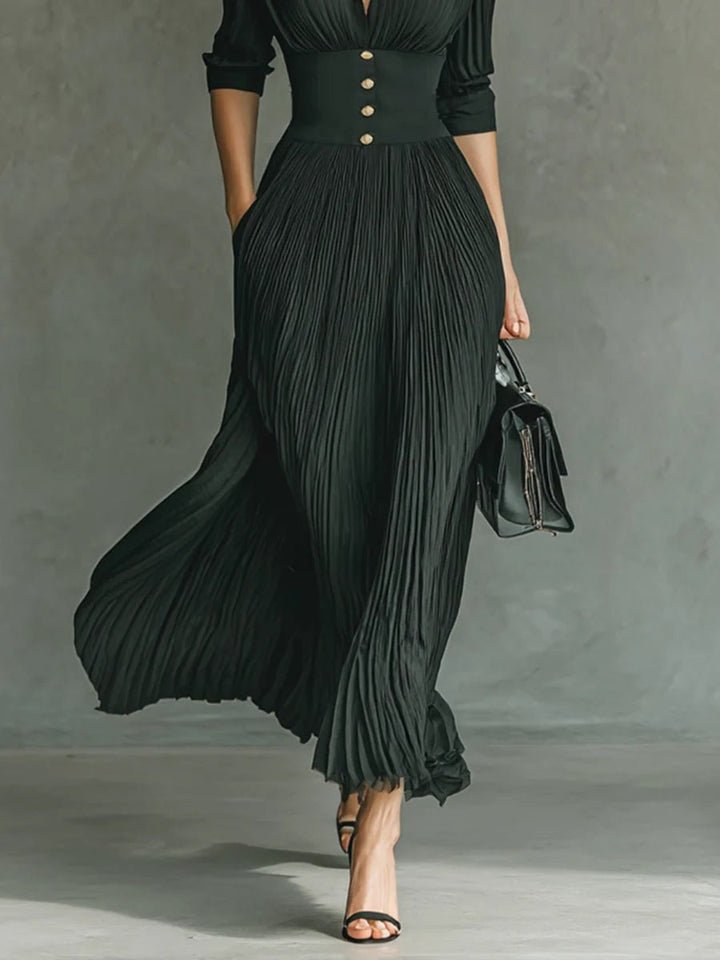 Avery | Long - sleeved Maxi Dress - MAISON EMILY