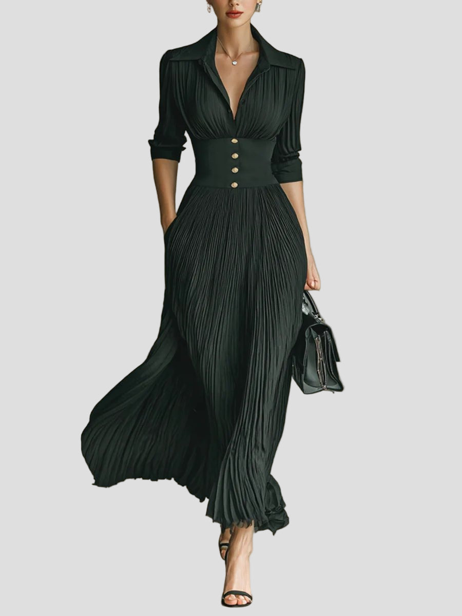 Avery | Long - sleeved Maxi Dress - MAISON EMILY