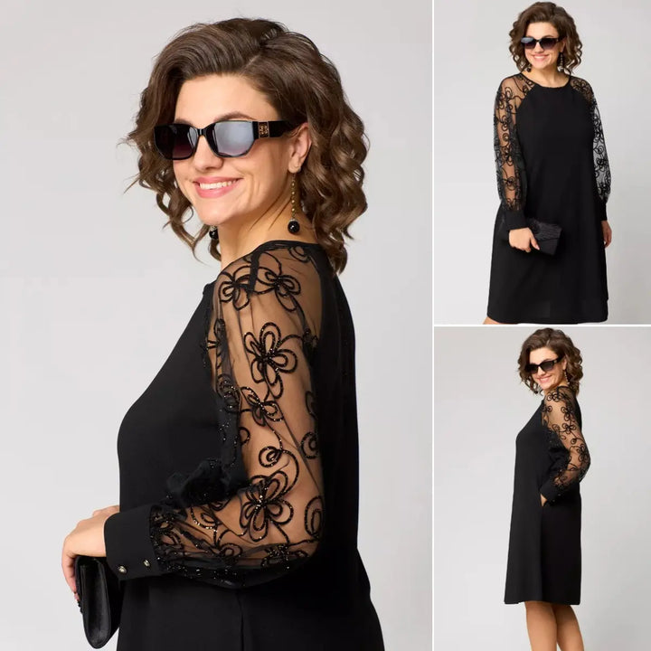 Barbara | Elegant Black Lace Dress