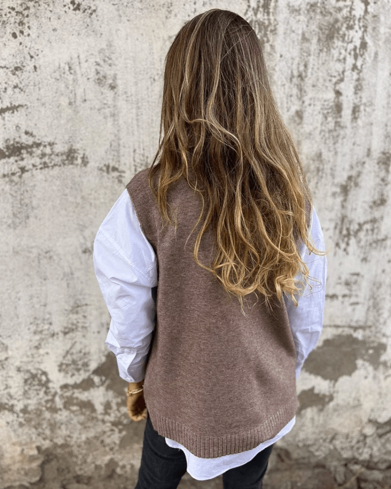 Charlotte | Knit Sweater Vest - MAISON EMILY