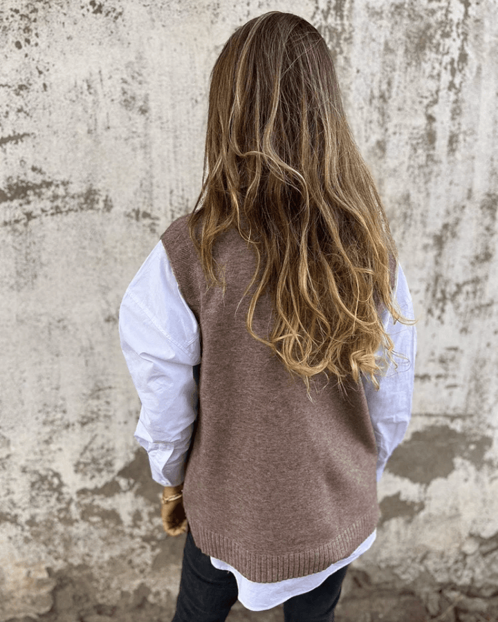 Charlotte | Knit Sweater Vest - MAISON EMILY
