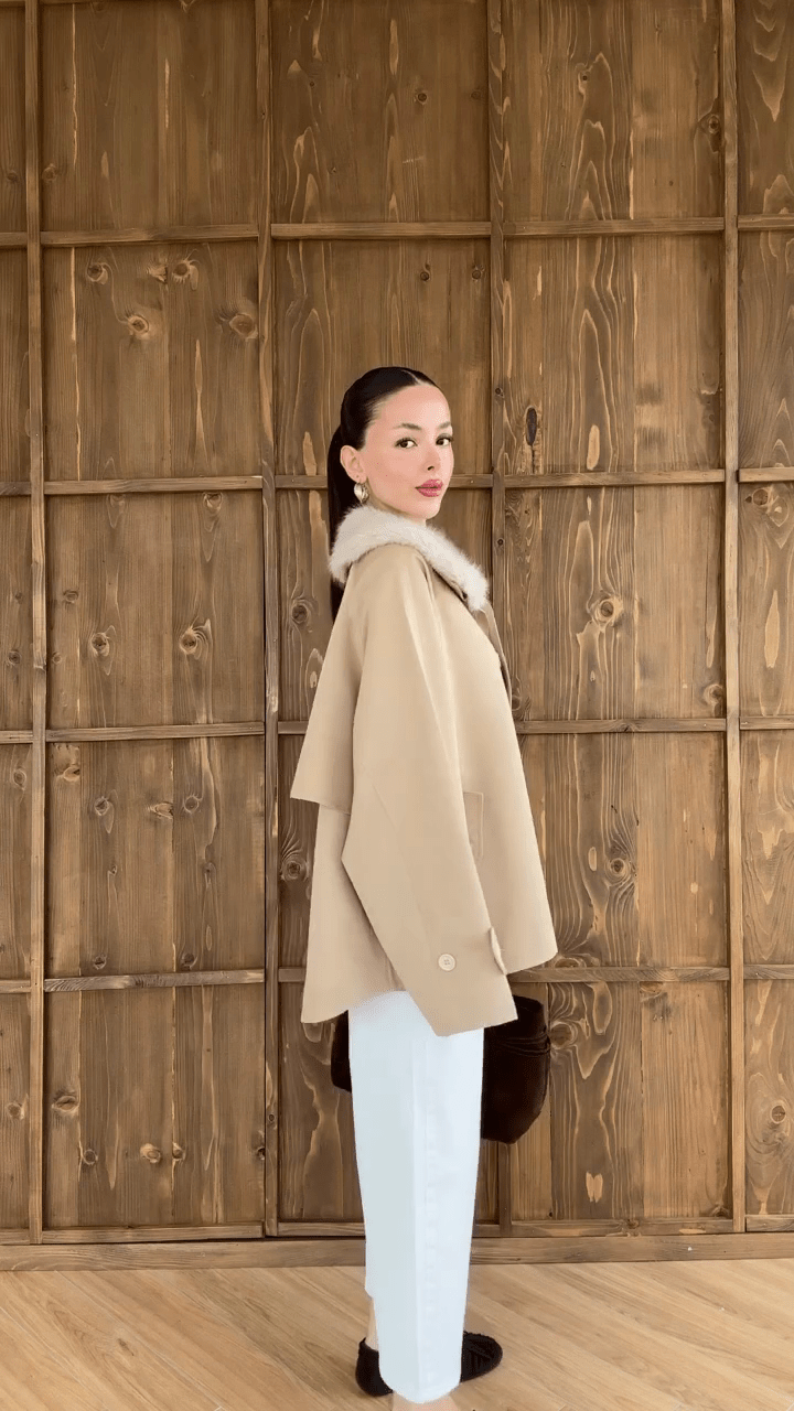 Chloe | Faux Fur Collar Coat - MAISON EMILY