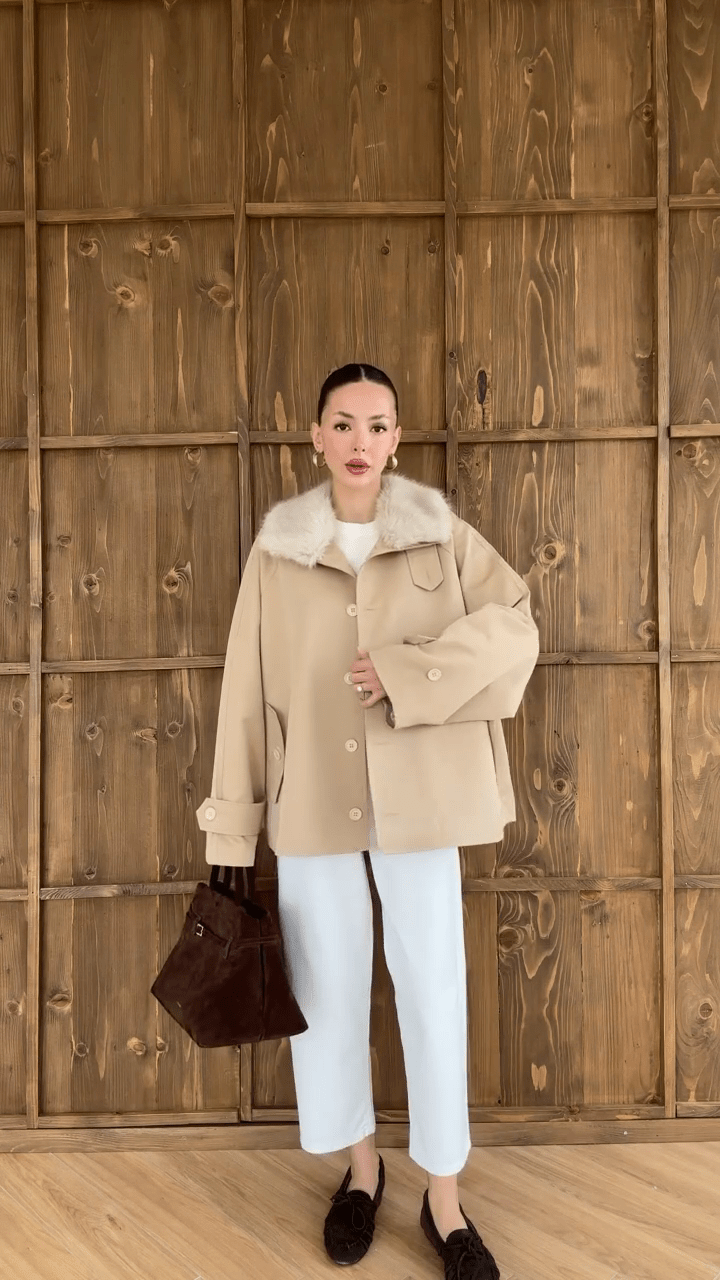 Chloe | Faux Fur Collar Coat - MAISON EMILY