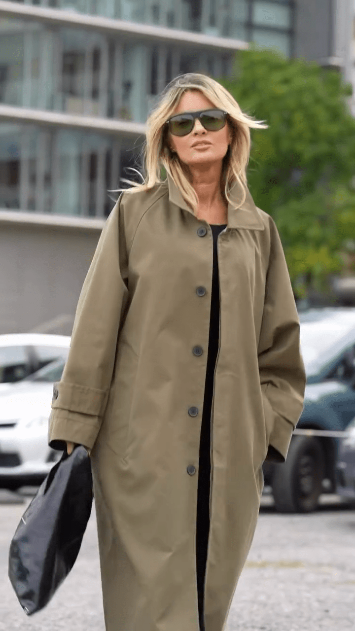 Diana | Olive green trench coat - MAISON EMILY