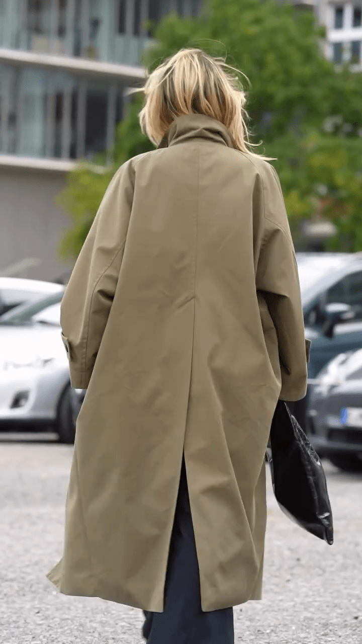Diana | Olive green trench coat - MAISON EMILY