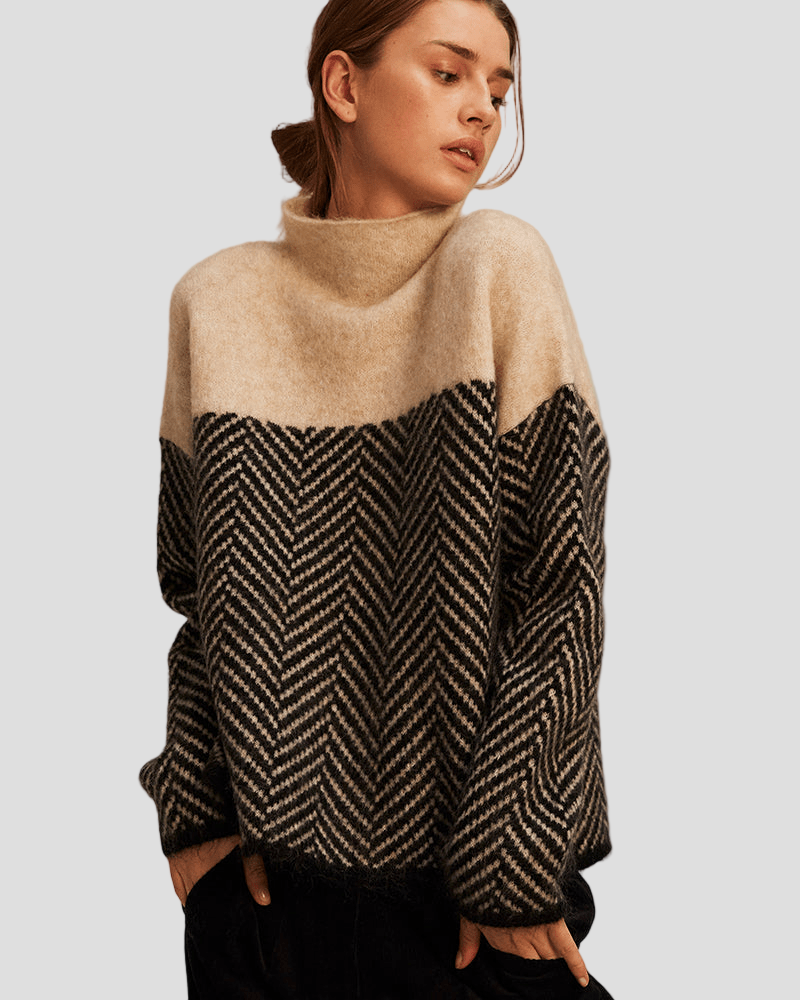 Emma | Cotton turtleneck sweater - MAISON EMILY