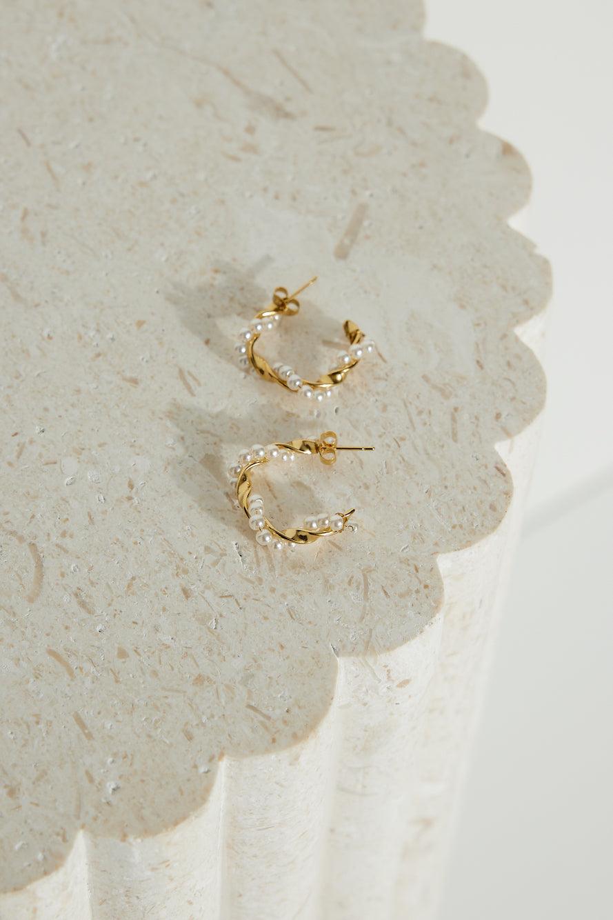 Exotic Pearl | 18K Gold Plated Earrings - MAISON EMILY