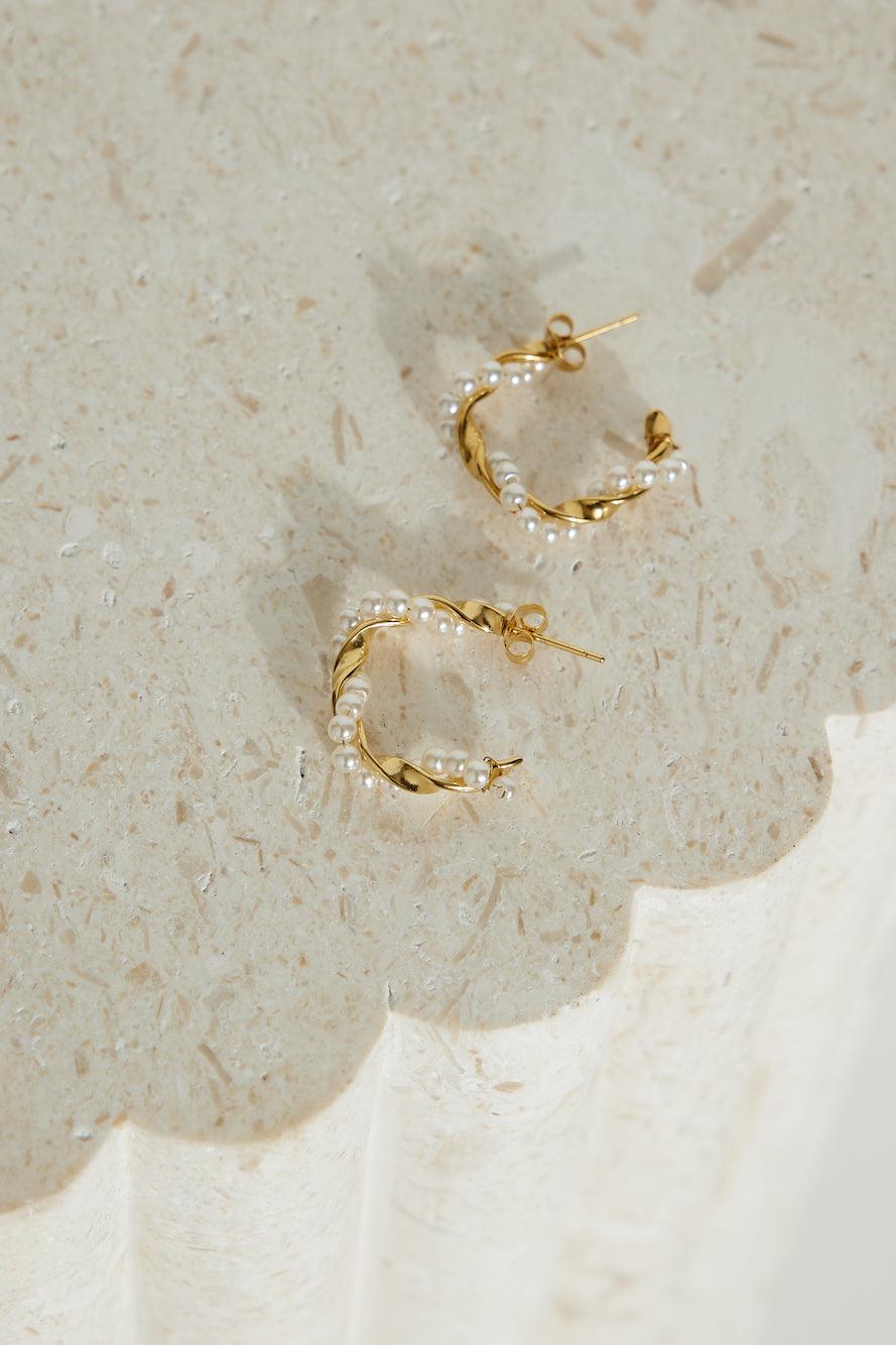 Exotic Pearl | 18K Gold Plated Earrings - MAISON EMILY
