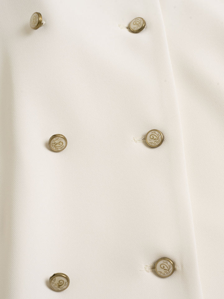 Flora | Vintage Double Breasted Colorblock Collar Blouse - MAISON EMILY