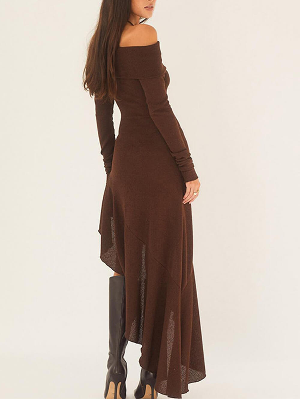 Ivy | Bateau Neck Long Sleeve Maxi Dress - MAISON EMILY