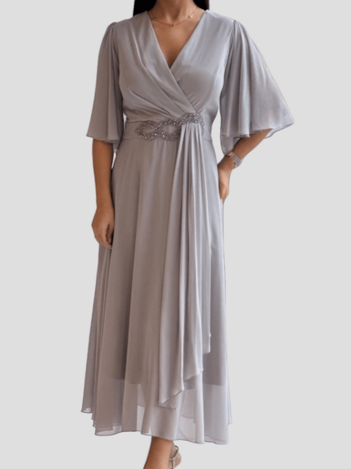 Lada | chiffon maxi dress - MAISON EMILY