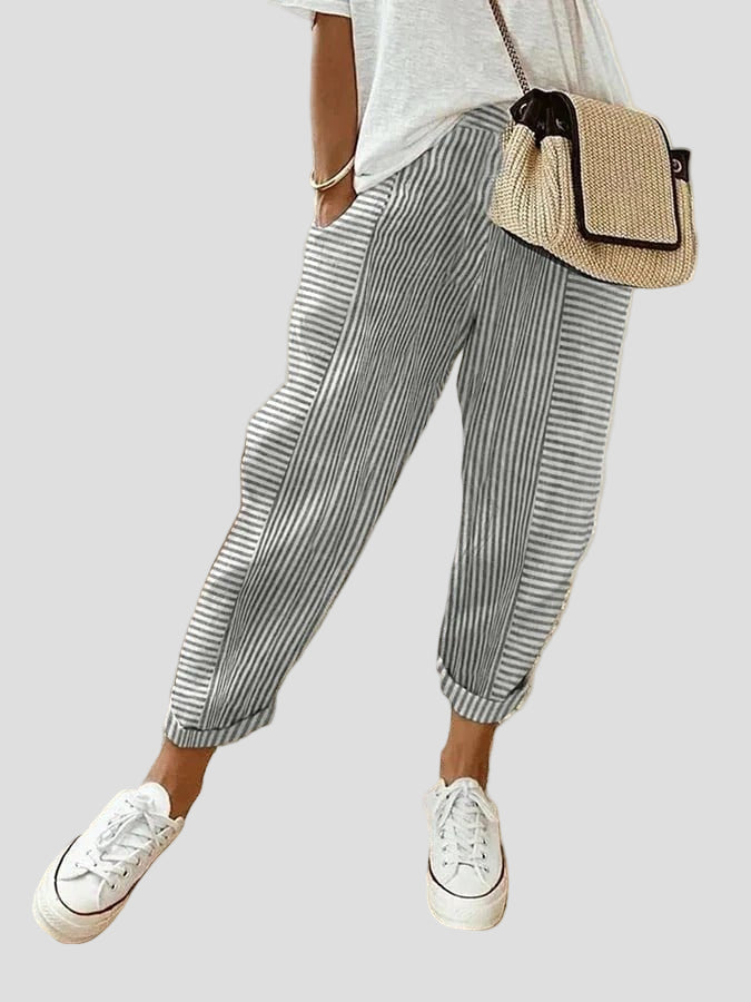 Loa | Striped Pants - MAISON EMILY