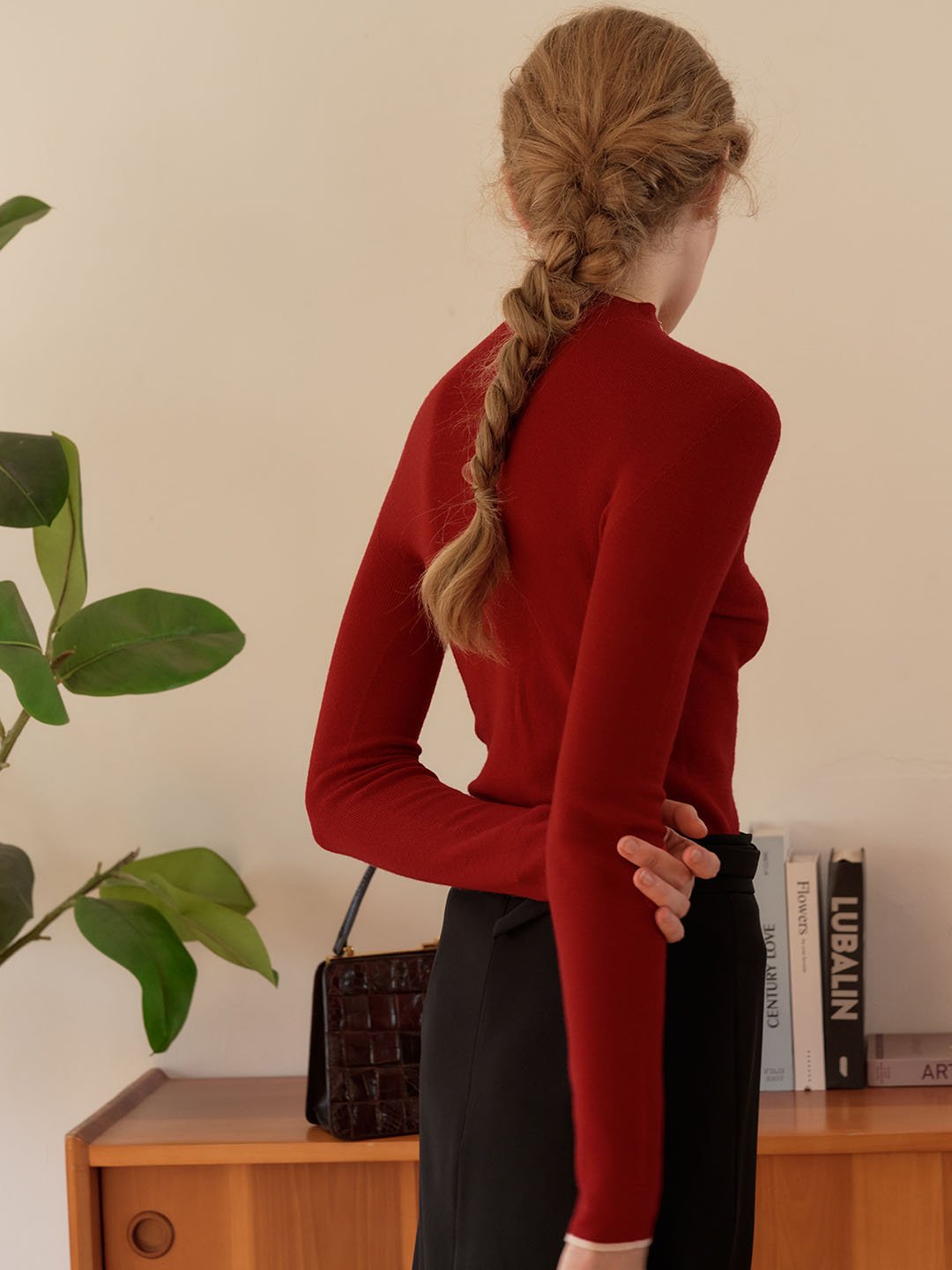 Marie | 100% Wool Half Turtleneck Slim Fit Solid Sweater - MAISON EMILY