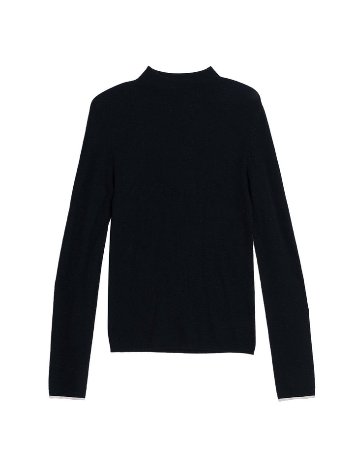 Marie | 100% Wool Half Turtleneck Slim Fit Solid Sweater - MAISON EMILY