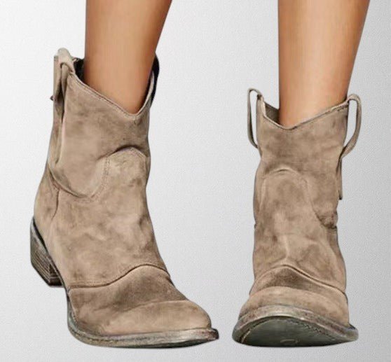 Megan | Suede ankle boots - MAISON EMILY