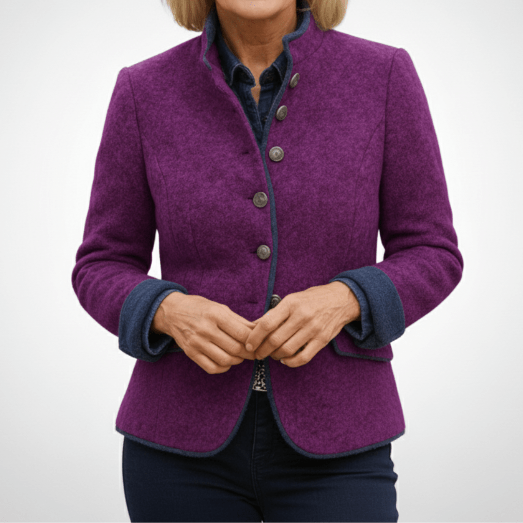 Mia | Elegant Wool - Blend Blazer - MAISON EMILY