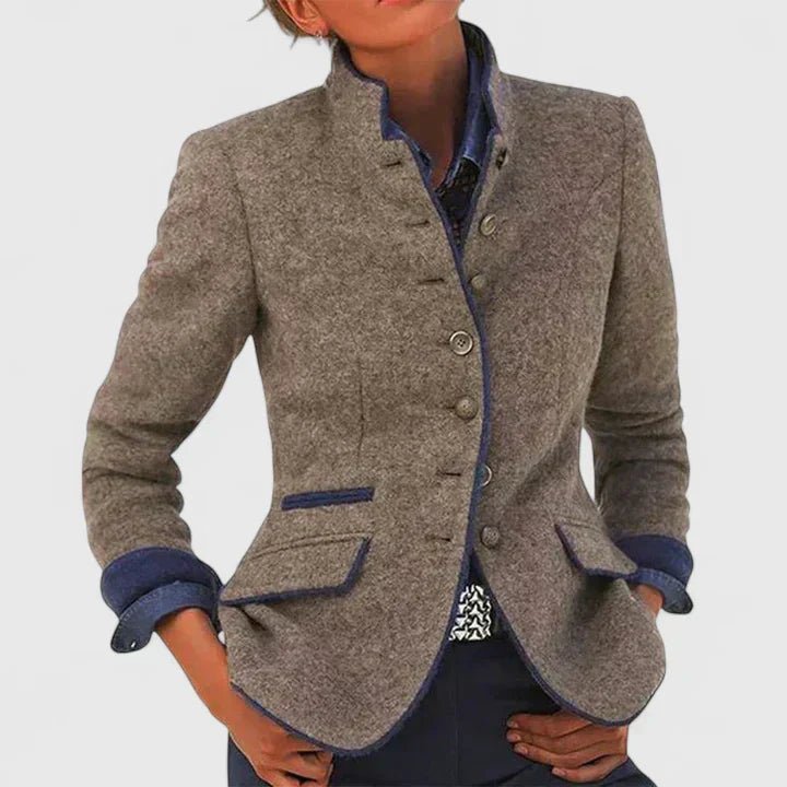 Mia | Elegant Wool - Blend Blazer - MAISON EMILY