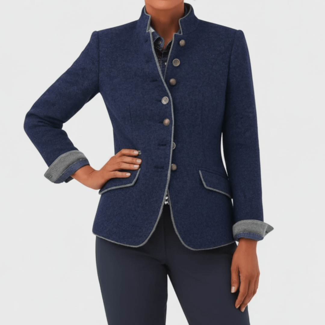Mia | Elegant Wool - Blend Blazer - MAISON EMILY