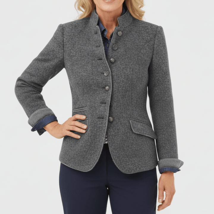 Mia | Elegant Wool - Blend Blazer - MAISON EMILY