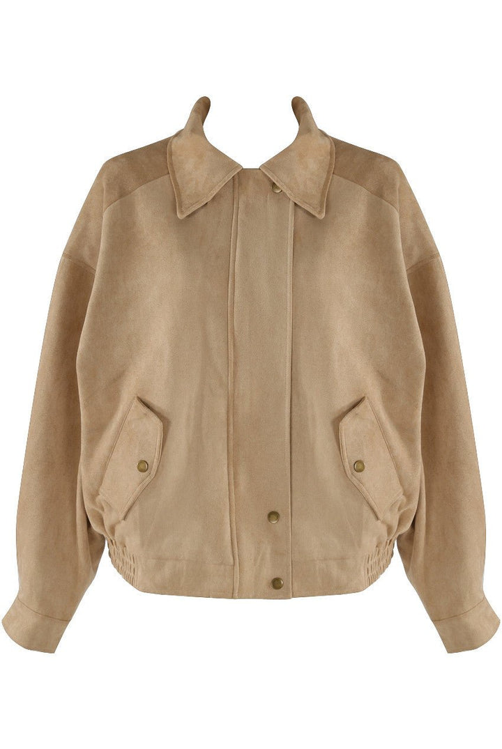 Mia | Suede Bomber Jacket - MAISON EMILY
