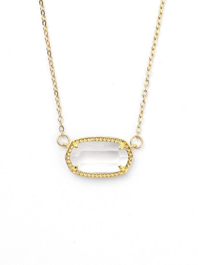Oval Birthstone | 18K Gold Plated Pendant Necklace - MAISON EMILY
