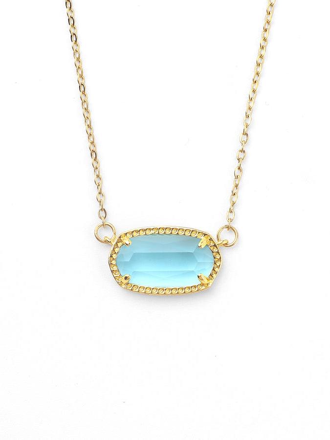 Oval Birthstone | 18K Gold Plated Pendant Necklace - MAISON EMILY