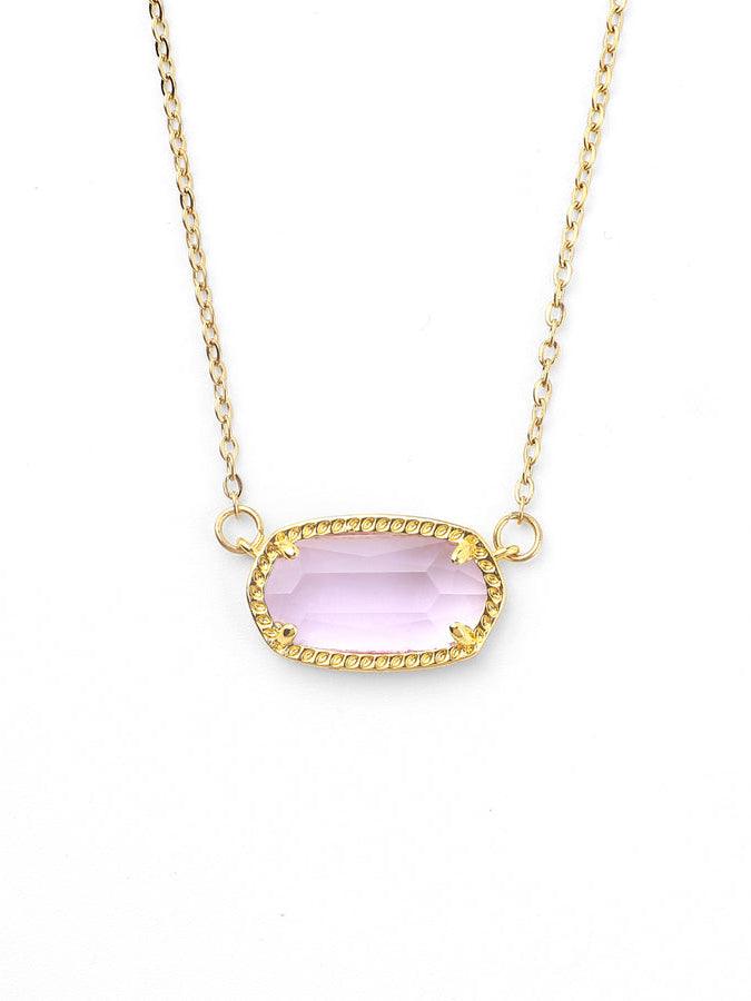 Oval Birthstone | 18K Gold Plated Pendant Necklace - MAISON EMILY