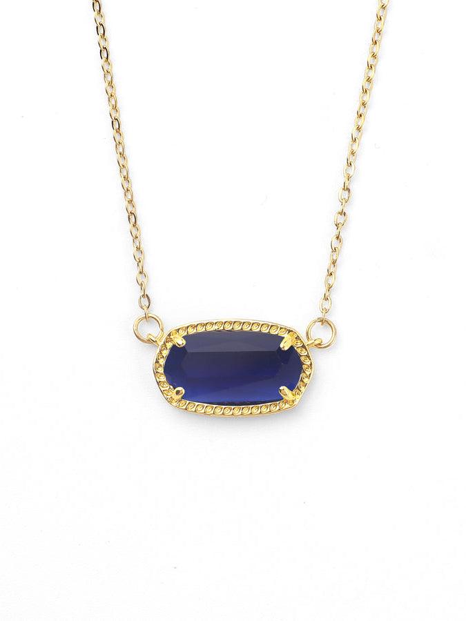 Oval Birthstone | 18K Gold Plated Pendant Necklace - MAISON EMILY