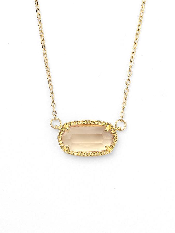 Oval Birthstone | 18K Gold Plated Pendant Necklace - MAISON EMILY