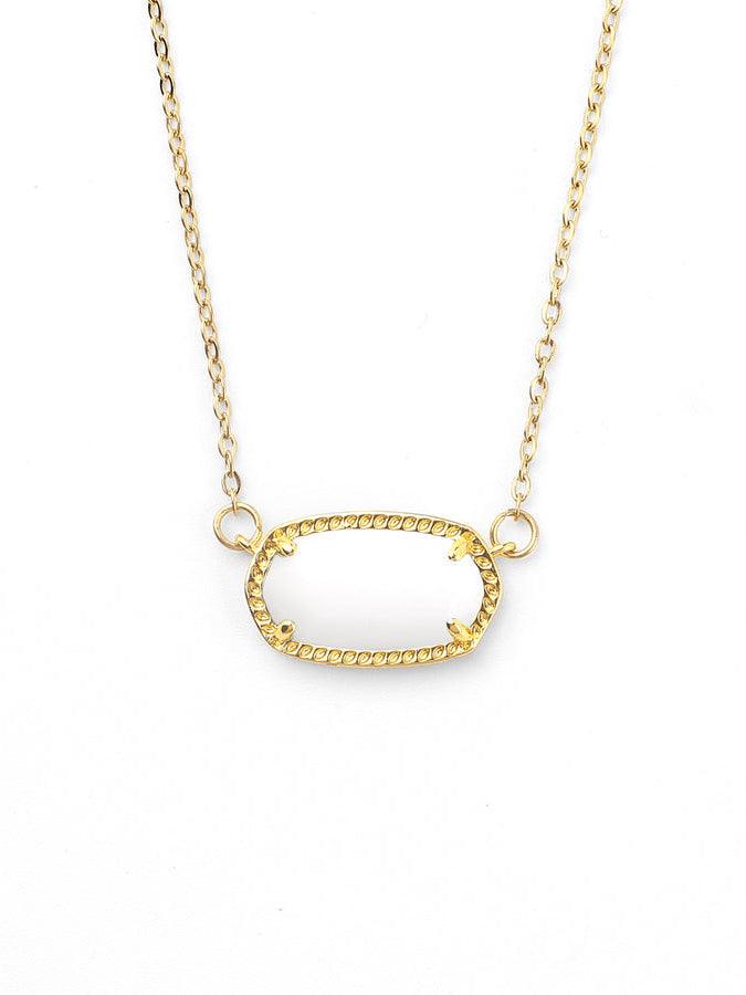 Oval Birthstone | 18K Gold Plated Pendant Necklace - MAISON EMILY